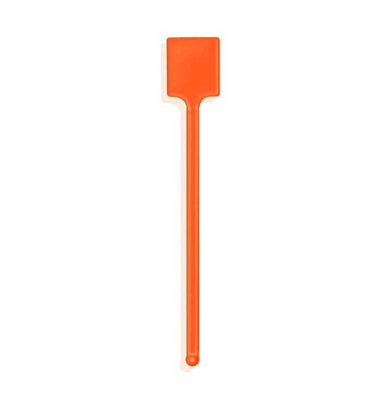 Batidor trago largo cabeza cuadrada, naranja