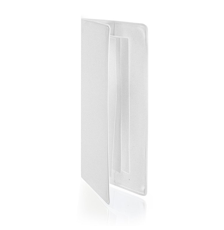 Billetera para mozo 5 divisiones, tela pvc blanco.