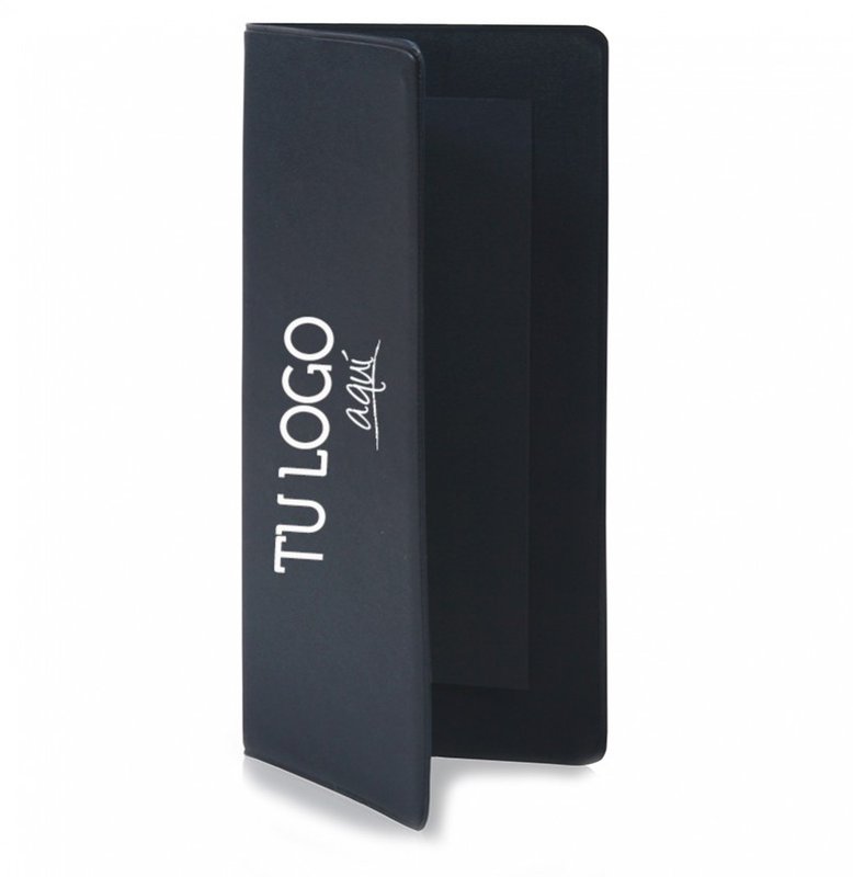 Billetera para mozo 5 divisiones, tela pvc negro.