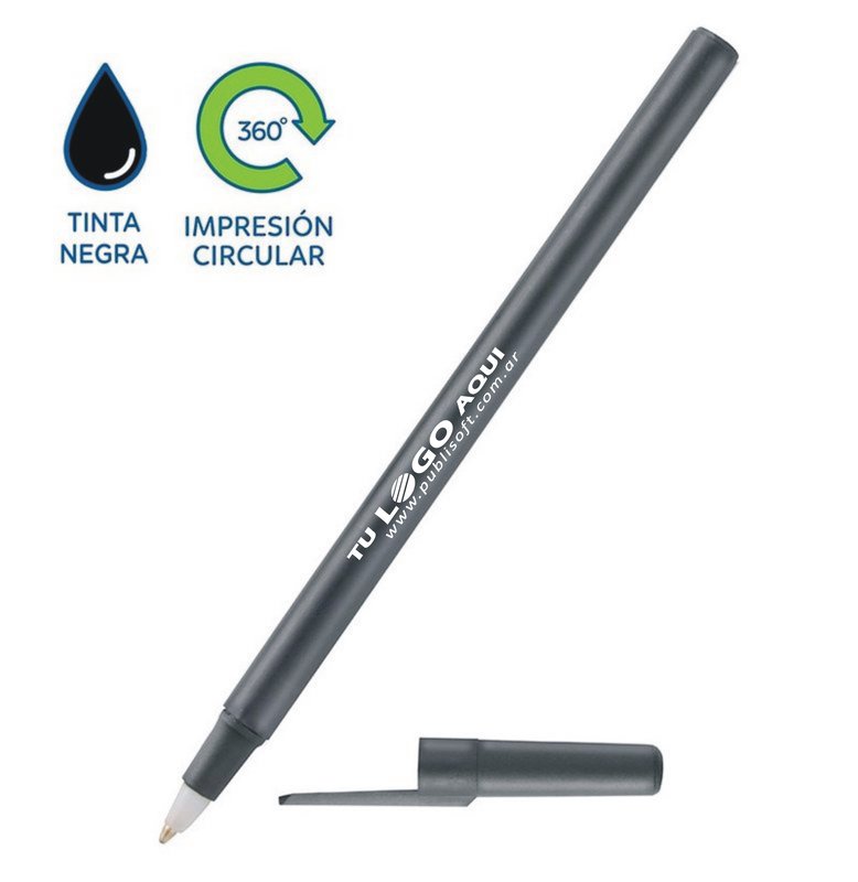 Bolígrafo Doob color, negro, det. negro, tinta negra