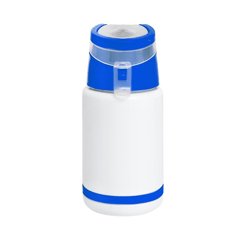 Botella color grip 500 cm³,blanco tapa azul