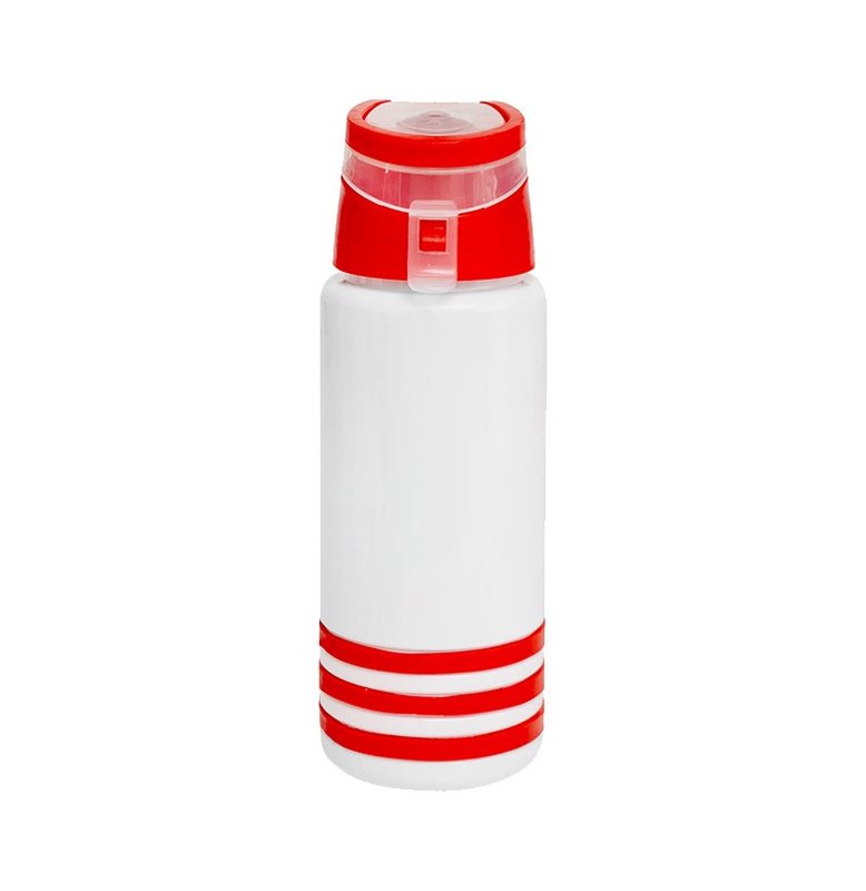 Botella color grip 850 cm³,blanco tapa roja