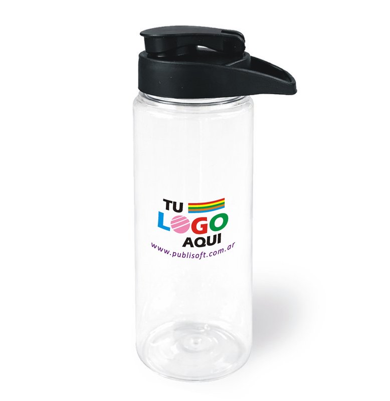 Botella Dakar, 750ml, tapa flip, negro