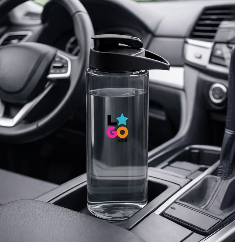Botella Dakar T, 750ml, tapa flip, impr. full negro