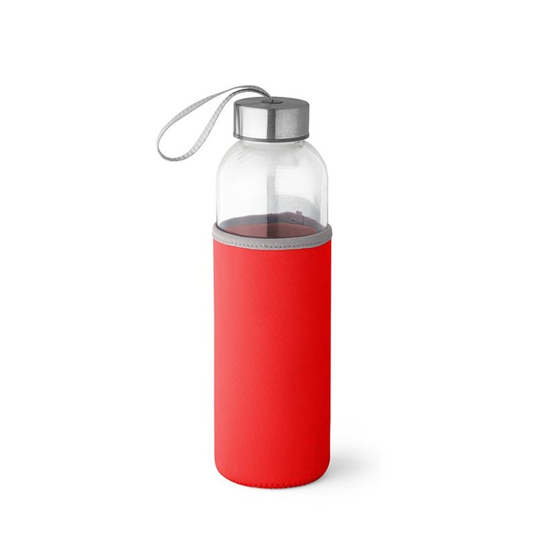 Botella raise 520 ml, con funda, rojo