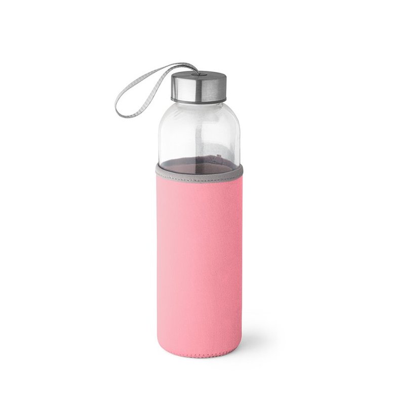 Botella raise 520 ml, con funda, rosa