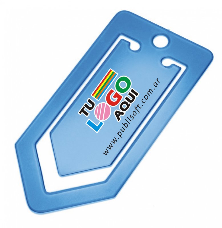 Clip para papel gigante, azul translúcido