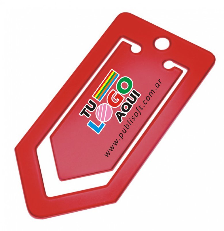Clip para papel mediano,  rojo translúcido