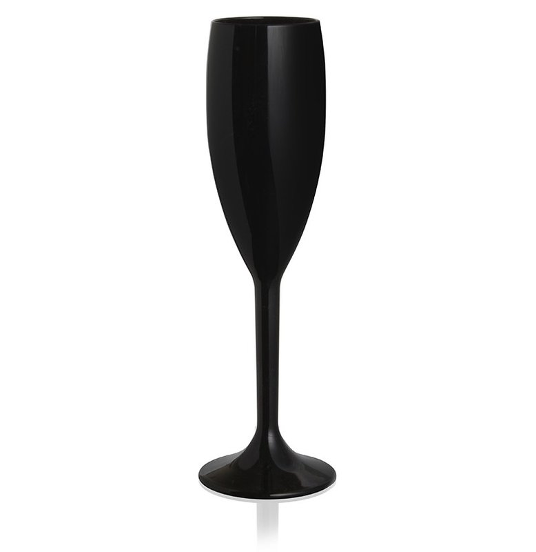 Copa flauta para espumante 160 cm³, negro