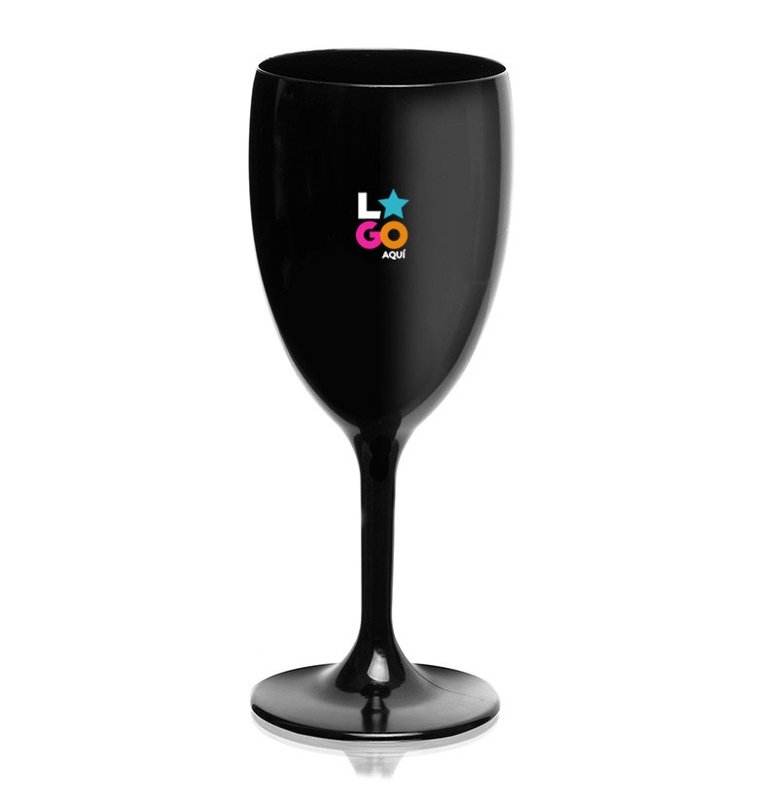 Copa para vino y agua 400 boliche cm³, negro
