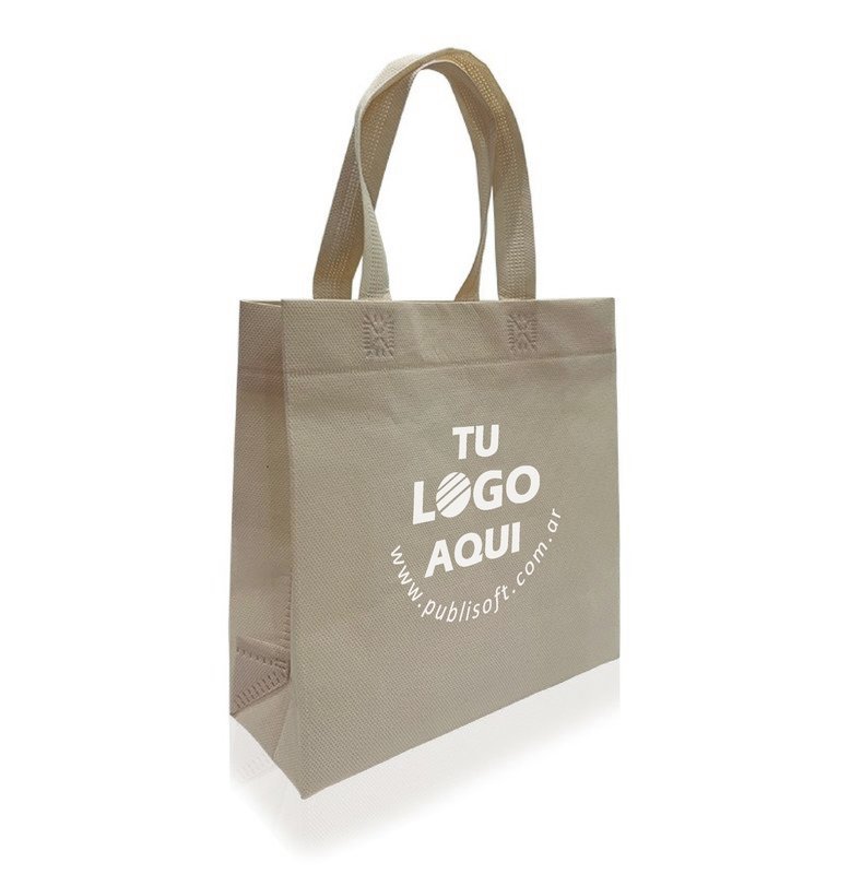 Eco bolsa, 25x25x9x9 cm, con manijas, crudo