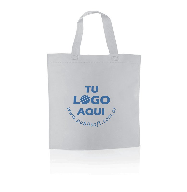 Eco bolsa, 30x30x10 cm, con manijas, blanca