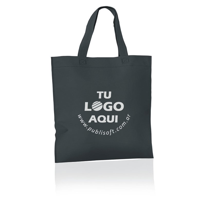 Eco bolsa, 30x30x10 cm, con manijas, negro