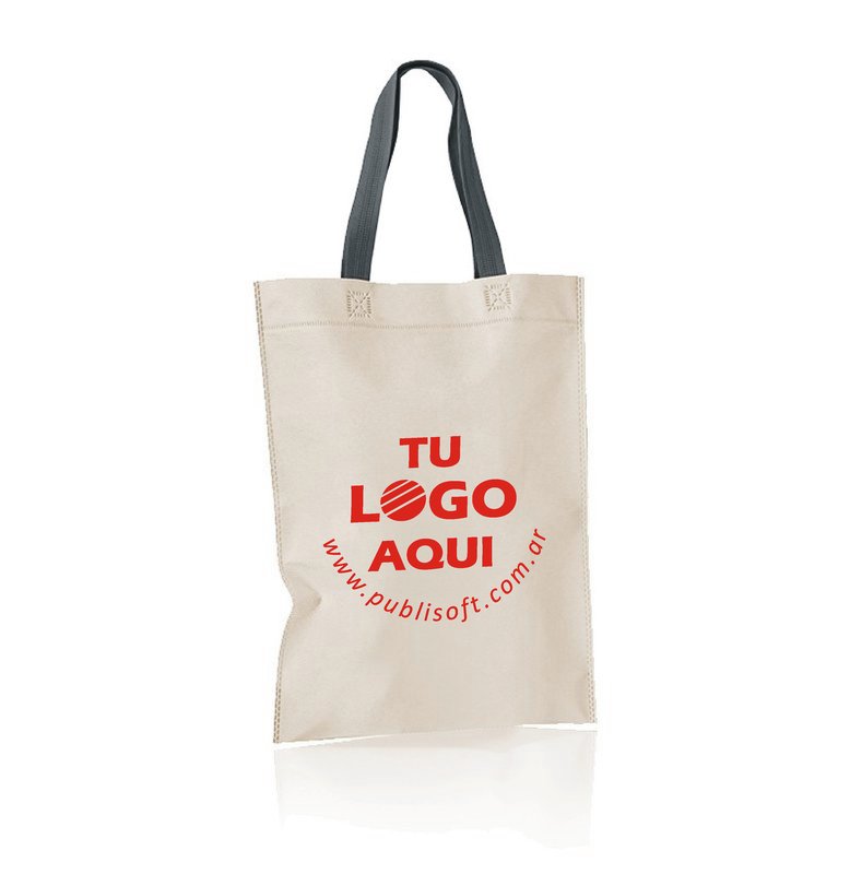 Eco bolsa, 30x40x10 cm, 70g. crudo manijas negras