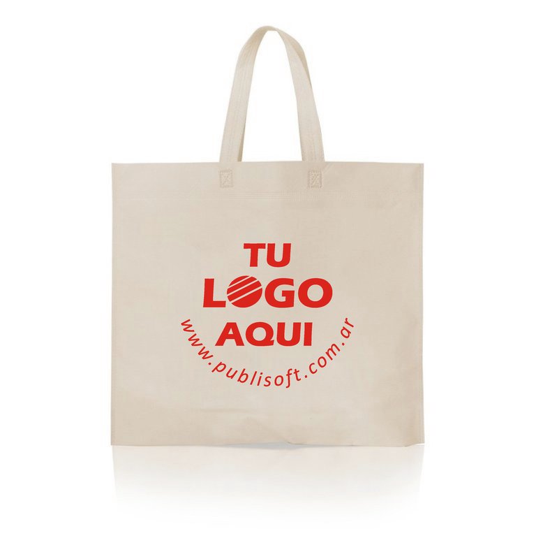 Eco bolsa, 45x40x10 cm, con manijas, crudo
