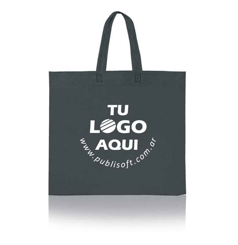Eco bolsa, 45x40x10 cm, con manijas, negro