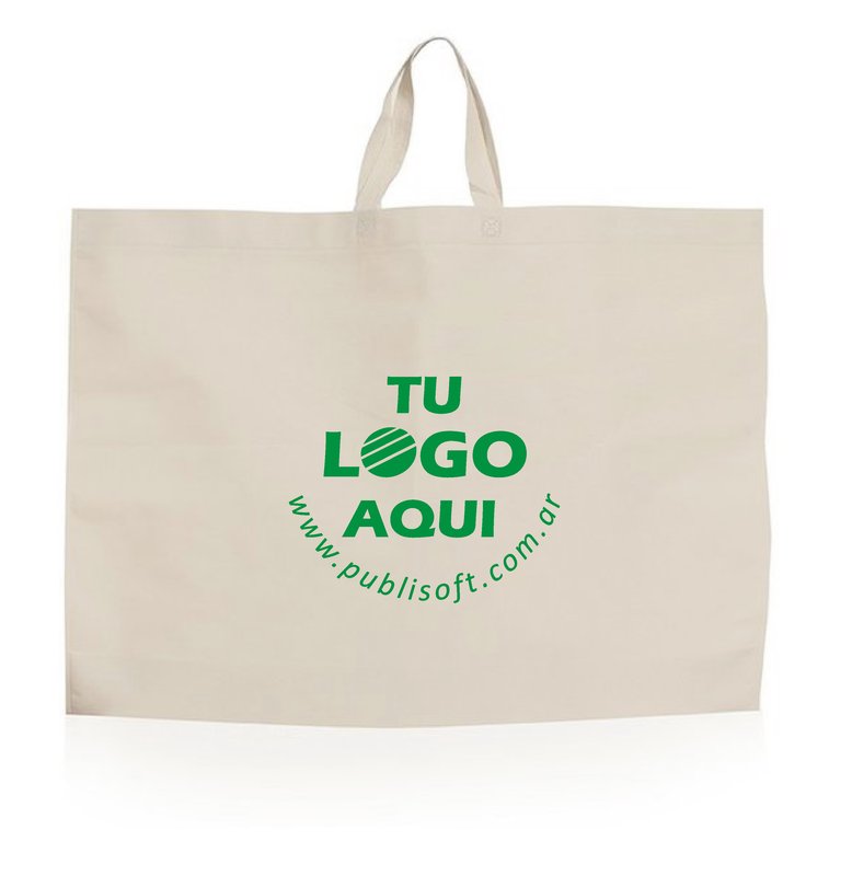 Eco bolsa, 70x48x12 cm, con manijas, crudo
