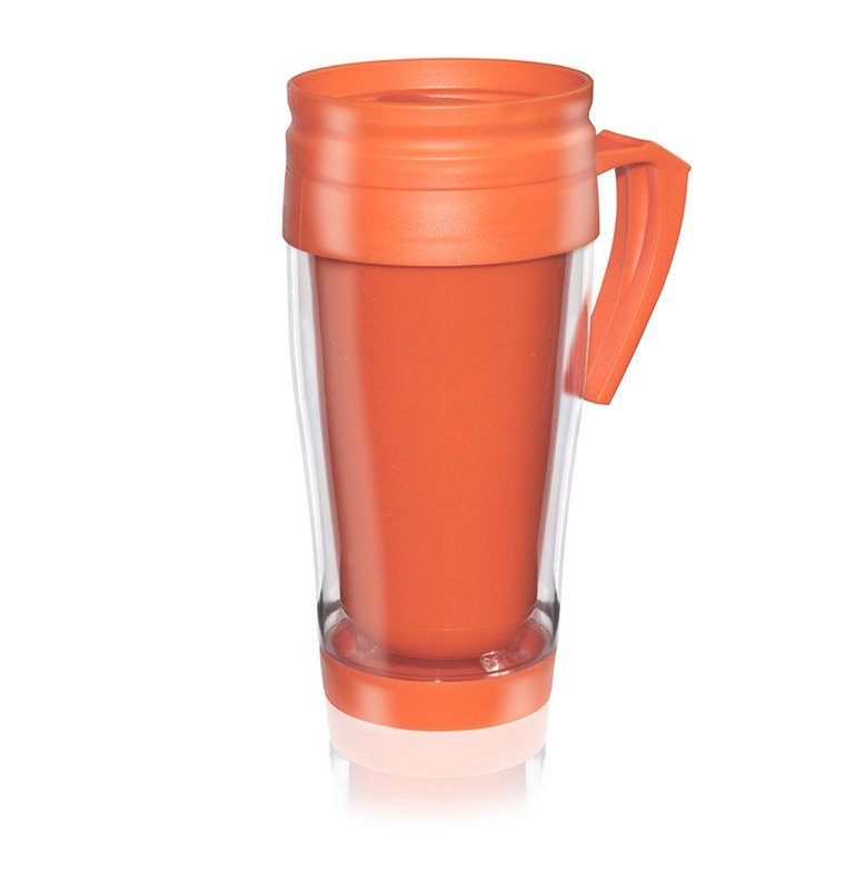 Jarro térmico 400 cm³, naranja, detalle cristal