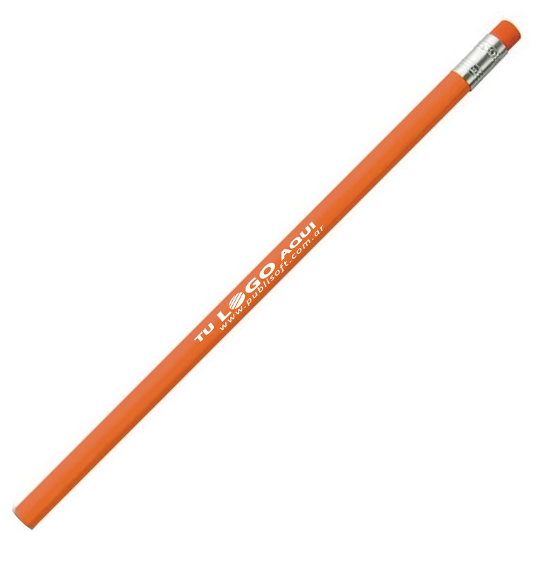 Lápiz negro Ateneo, cuerpo naranja