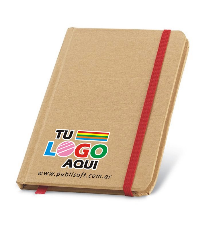 Libreta Flaubert, bolsillo, liso, cartón detalles rojo