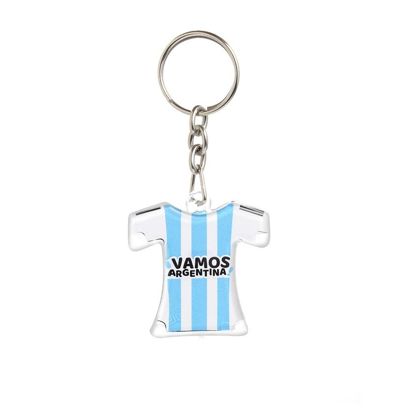 Llavero camiseta, con cadena forcet corta.