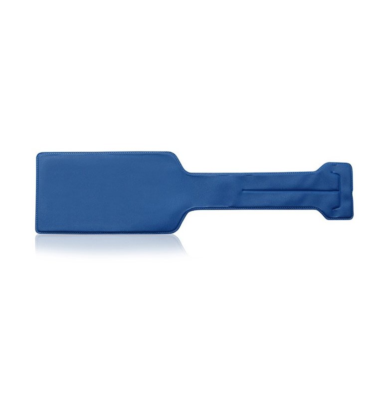 Marbete identifcador de equipaje, tela pvc azul claro