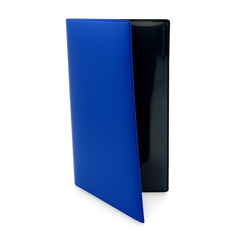 Porta documento libro acolchado, folia azul claro.