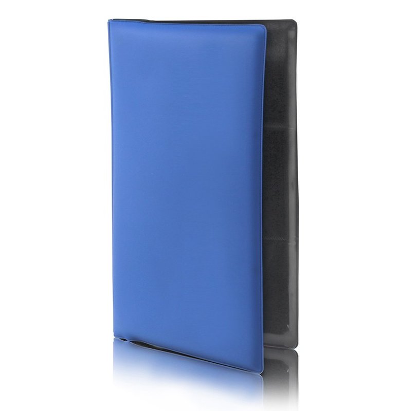 Porta documentos 5 bolsillos, tela folia azul claro