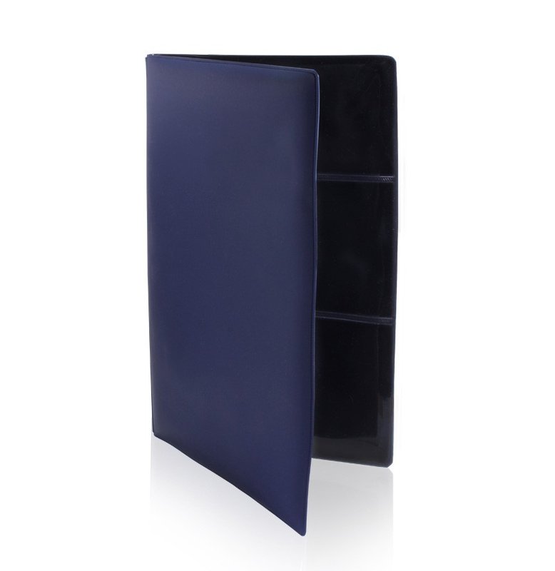 Porta documentos 5 bolsillos, tela folia azul oscuro