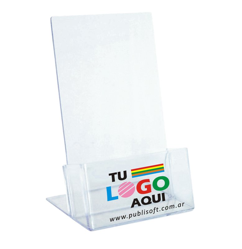 Porta folletos chico cristal
