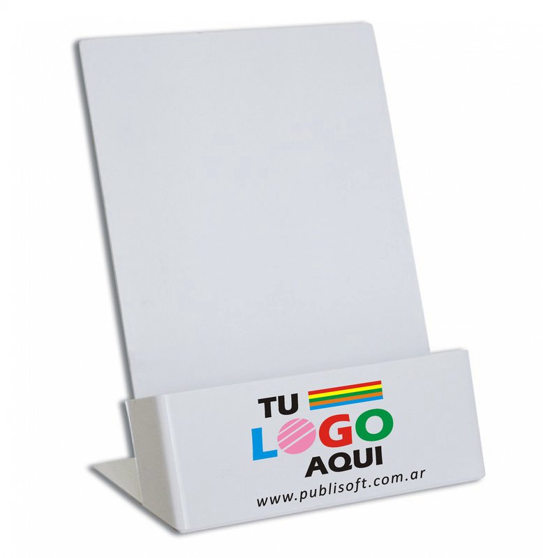 Porta folletos grande blanco