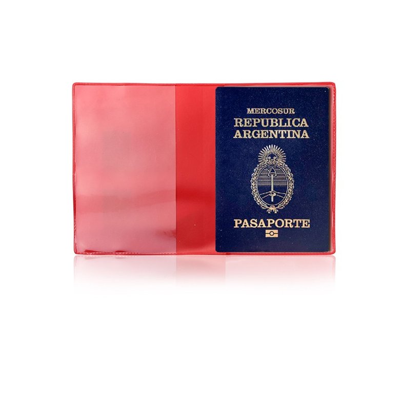 Porta pasaporte , rojo