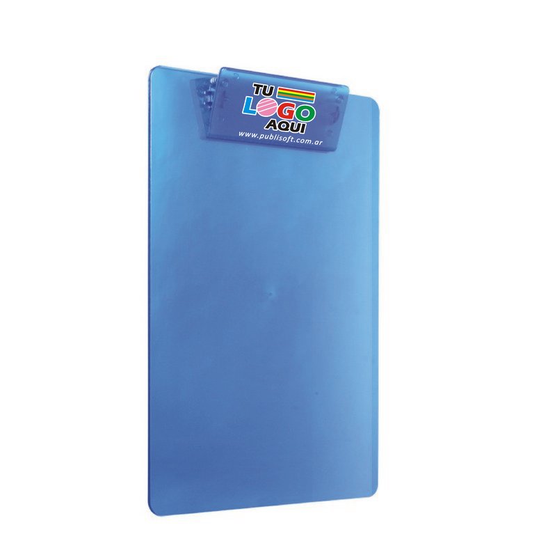 Porta planillas a4, azul translúcido