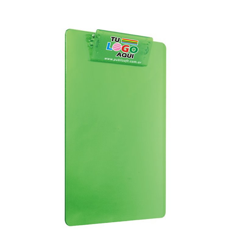 Porta planillas a4, verde translúcido