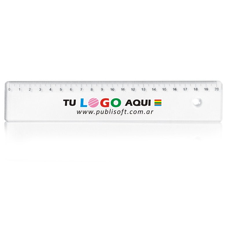 Regla de 20 cm x 38mm, cristal