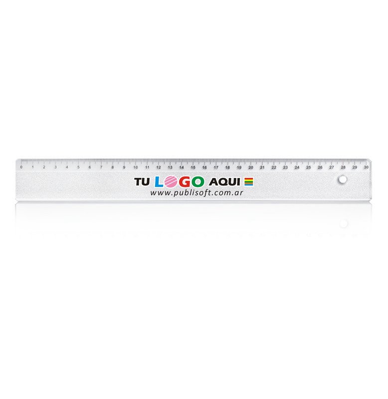 Regla de 30 cm x 38mm. cristal