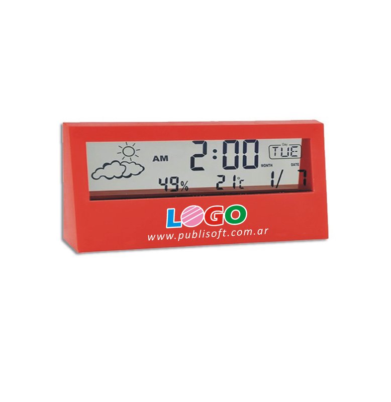 Reloj de mesa Clerk, rojo