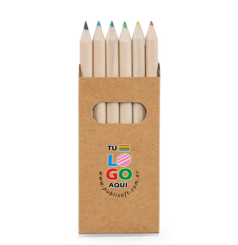 Set bird, 6 lapices de colores
