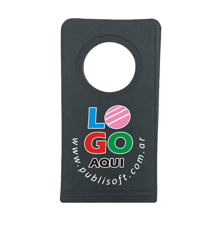 Soporte plástico para cargar celular, negro