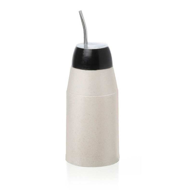 Termo mate, mate listo, eco beige aro negro