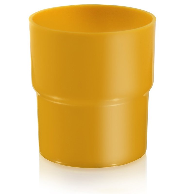 Vaso apilable 250 cm³, amarillo