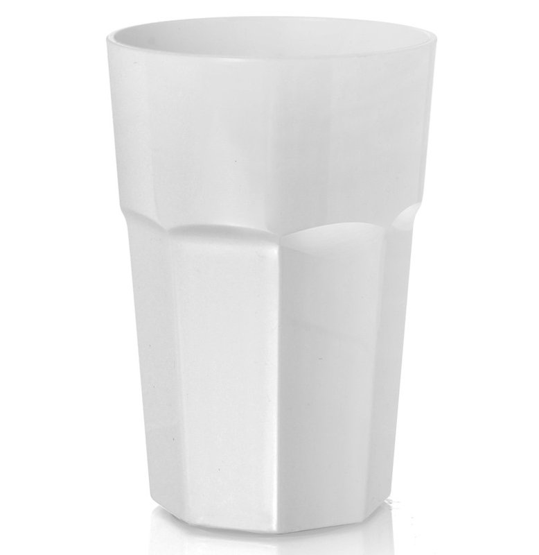 Vaso facetado bristol 520 cm³, blanco.