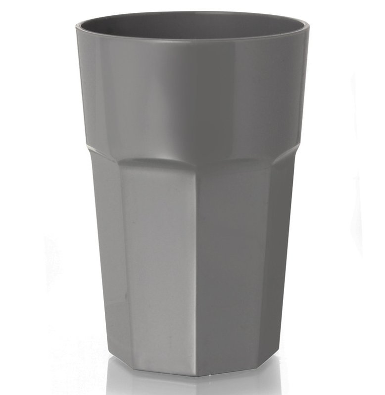 Vaso facetado bristol 520 cm³, gris claro.