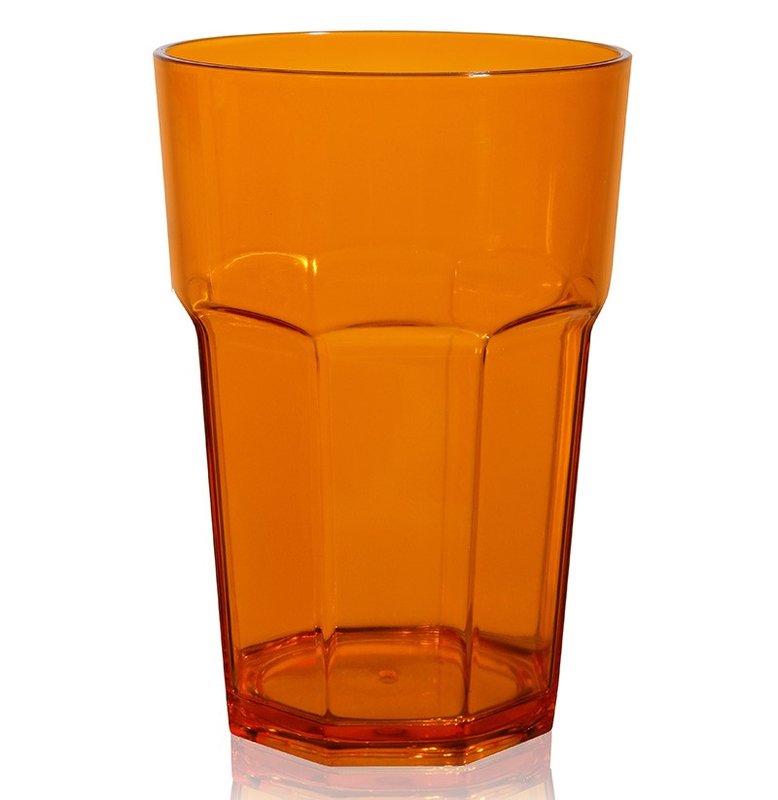 Vaso facetado bristol 520 cm³, naranja trans.