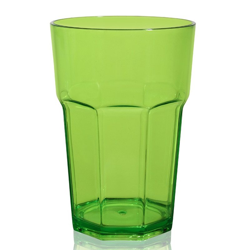 Vaso facetado bristol 520 cm³, verde trans.