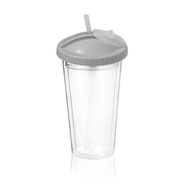 Vaso térmico planet 500 cm³, tapa gris claro.