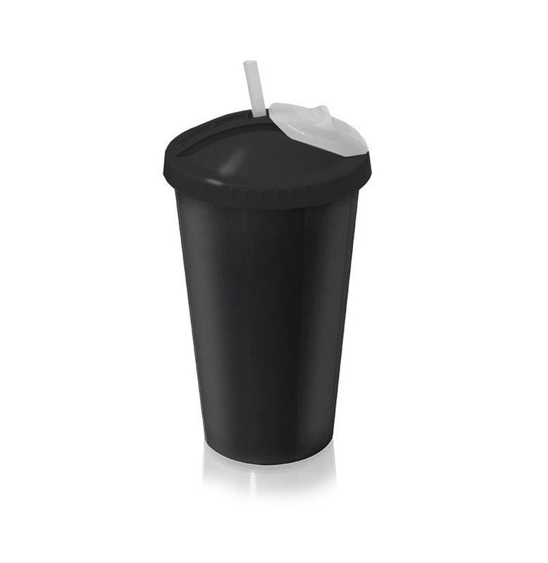 Vaso térmico planet color 500 cm³, negro pleno.