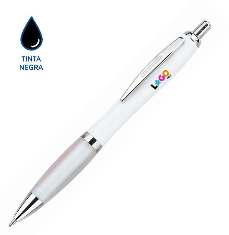 Bolígrafo Bremen white, naranja, tinta negra - imagen 3