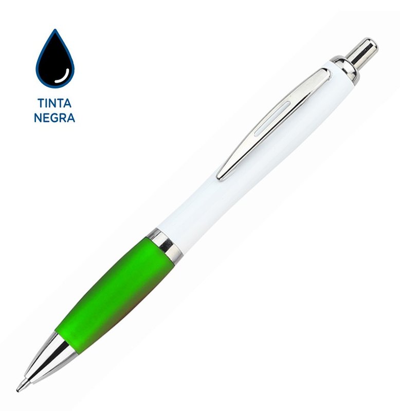 Bolígrafo Bremen white, verde, tinta negra - imagen 2