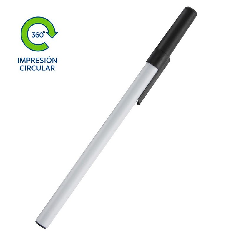 Bolígrafo Doob blanco, detalle negro - imagen 2